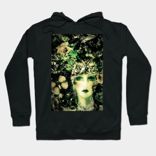 ART DECO GREEN COLLAGE FACE POSTER Hoodie